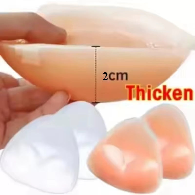Silicone Push-Up Bra Inserts (2pcs) – Thicker Pads & Nipple Covers