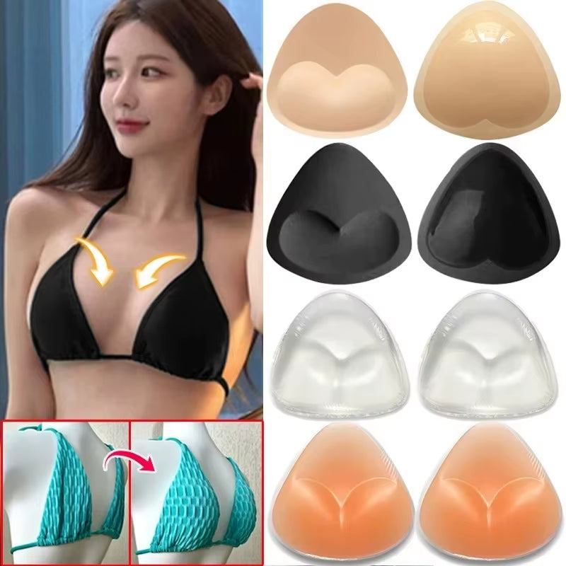 Silicone Push-Up Bra Inserts (2pcs) – Thicker Pads & Nipple Covers